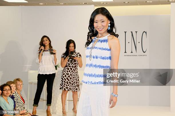 Macy's International Concepts brand Ambassador Camila Alves and Cosmopolitan for Latinas Beaty Editor Milly Almodovar co-host a fashion show at...