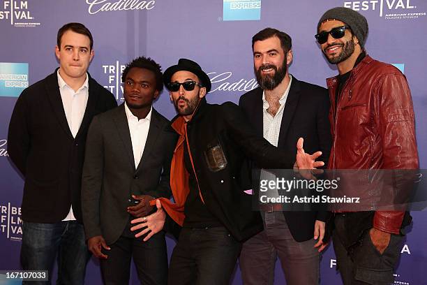 Alastair, Jean Pierre Romel, JR, Emile Abinal, and Sol guy attend the "Inside Out: The People's Art Project" world premiere during the 2013 Tribeca...