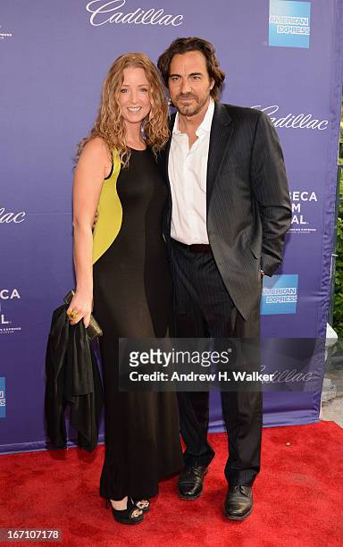 Actress Susan Haskell and actor Thorsten Kaye attends the "I Got Somethin' To Tell You" World Premiere during the 2013 Tribeca Film Festival on April...