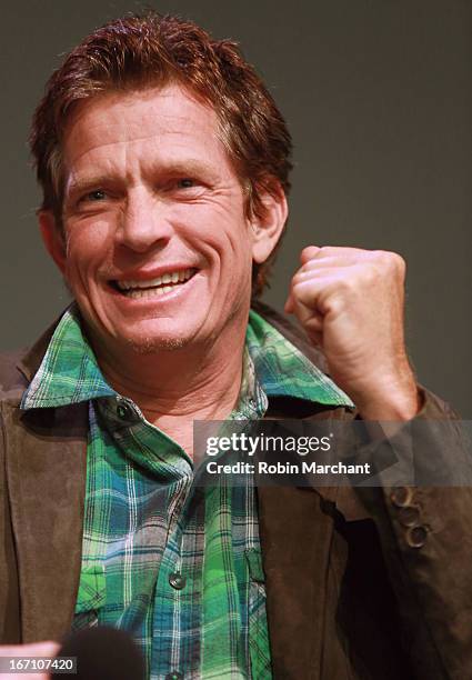 Thomas Hayden Church speaks at the Apple Store Soho Presents: "Whitewash" at the Apple Store Soho during the 2013 Tribeca Film Festival on April 20,...