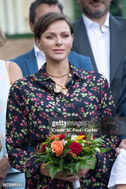 Princess Charlene of Monaco attends the traditional Monaco picnic on September 09, 2023 in Monaco, Monaco.