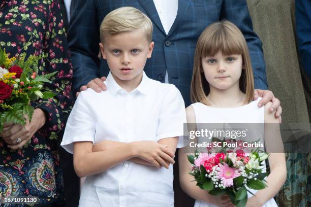 Prince Jacques of Monaco and Princess Gabriella of Monaco attend the traditional Monaco picnic on September 09, 2023 in Monaco, Monaco.