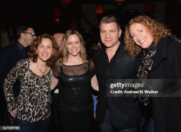 Kelly Murro, Tom Murro, and comedian Judy Gold attend the Tribeca Film Festival after party for "I Got Somethin' To Tell You" sponsored by Persol on...