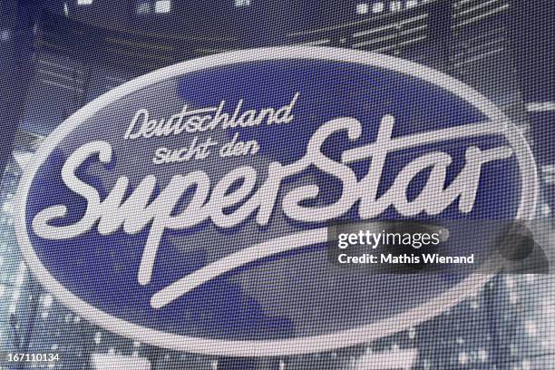 Logo during the Rehearsal of the 6th Show of 'Deutschland sucht den Superstar' on April 20, 2013 in Cologne, Germany.