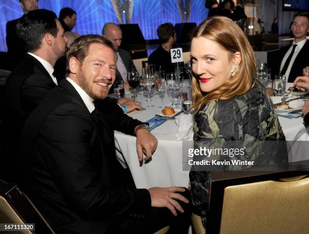 Will Kopelman and actress Drew Barrymore attend the 24th Annual GLAAD Media Awards at JW Marriott Los Angeles at L.A. LIVE on April 20, 2013 in Los...