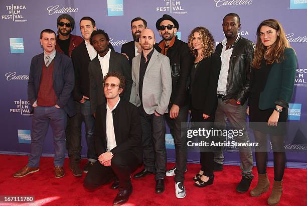 Sol guy, Emile, Jean Pierre Romel, Alastair along with cast and crew attend the "Inside Out: The People's Art Project" world premiere during the 2013...