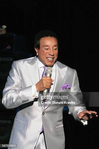 Smokey Robinson performs at Caesars Circus Maximus Theater on April 20, 2013 in Atlantic City, New Jersey.