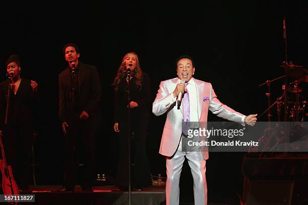 Smokey Robinson performs at Caesars Circus Maximus Theater on April 20, 2013 in Atlantic City, New Jersey.
