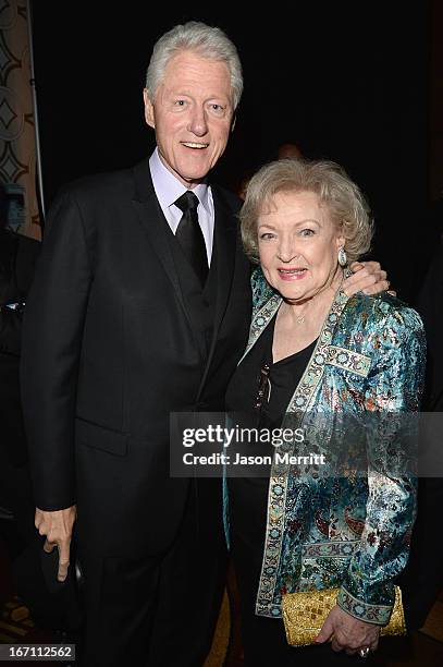 Former President Bill Clinton and actress Betty White attend the 24th Annual GLAAD Media Awards at JW Marriott Los Angeles at L.A. LIVE on April 20,...