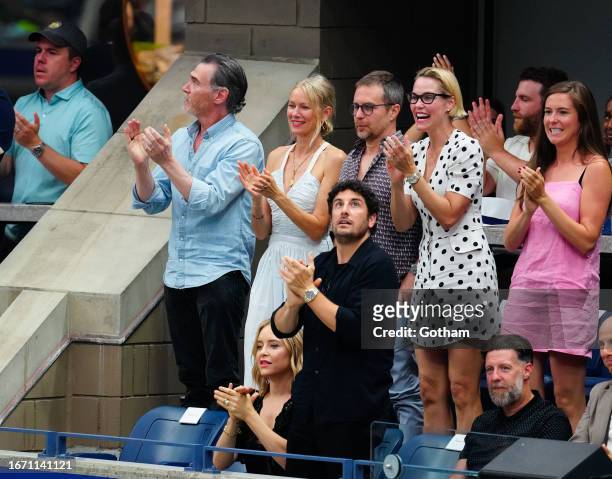 Billy Crudup, Naomi Watts, Sam Rockwell, Leslie Bibb are seen at the Final game with Coco Gauff vs. Aryna Sabalenka at the 2023 US Open Tennis...