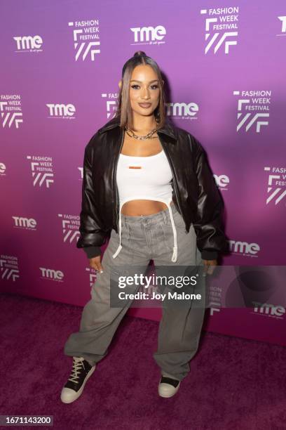 DaniLeigh attends The Model Experience's 2023 Fashion Week Festival at The Armory Track on September 09, 2023 in New York City.