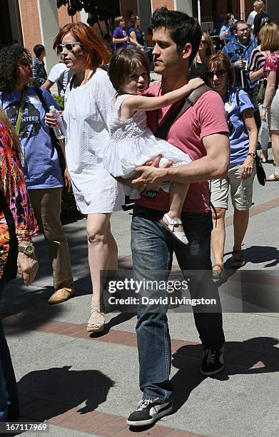 Actress Molly Ringwald, daughter Adele Georgiana Gianopoulos and husband Panio Gianopoulos attend the 18th Annual Los Angeles Times Festival of Books...