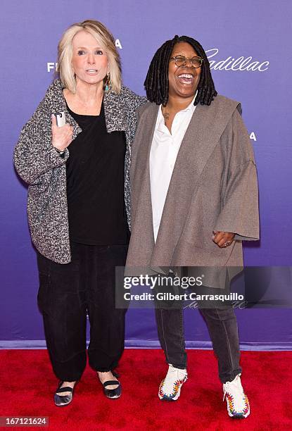 President of HBO Documentary Films Sheila Nevins and Whoopi Goldberg attend the screening of "I Got Somethin' to Tell You" during the 2013 Tribeca...