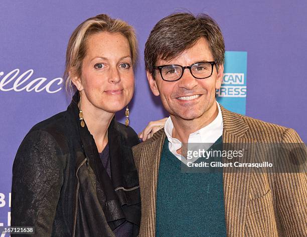 Actress Alexandra Wentworth and journalist George Stephanopoulos attend the screening of "I Got Somethin' to Tell You" during the 2013 Tribeca Film...