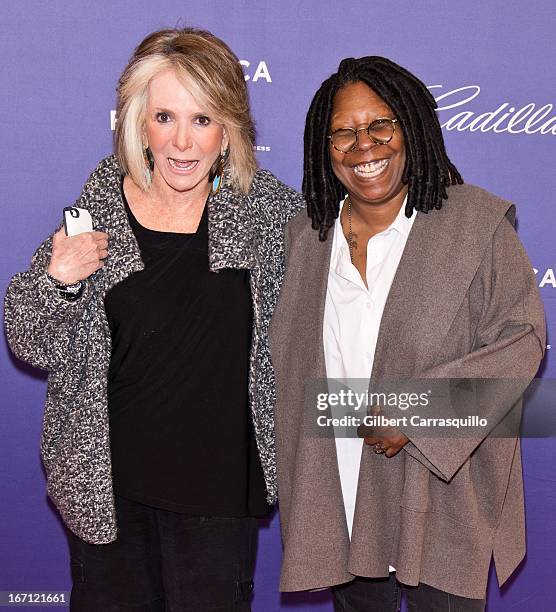 President of HBO Documentary Films Sheila Nevins and Whoopi Goldberg attend the screening of "I Got Somethin' to Tell You" during the 2013 Tribeca...