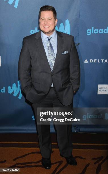 Chaz Bono arrives at the 24th Annual GLAAD Media Awards at JW Marriott Los Angeles at L.A. LIVE on April 20, 2013 in Los Angeles, California.