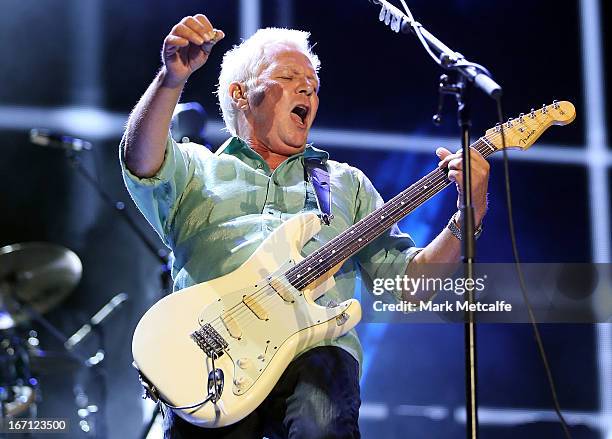 Iva Davies of Icehouse performs on stage during 2013 STONE Music Festival at ANZ Stadium on April 21, 2013 in Sydney, Australia.