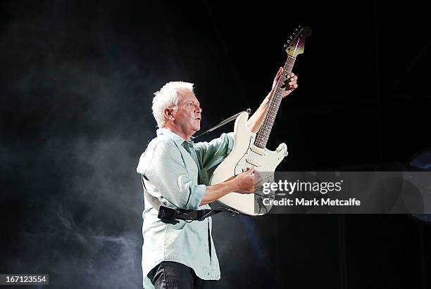 Iva Davies of Icehouse performs on stage during 2013 STONE Music Festival at ANZ Stadium on April 21, 2013 in Sydney, Australia.