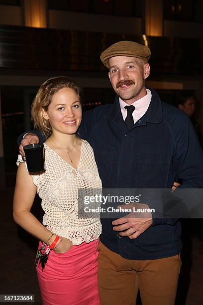 Actress Erika Christensen and Cole Maness attend City Year Los Angeles' spring break: destination education at Sony Pictures Studios on April 20,...