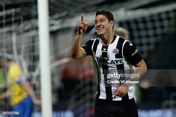 Everton Ramos da Silva of Heracles Almelo during the Eredivisie match between Heracles Almelo and RKC Waalwijk on April 20, 2013 at the Polman...