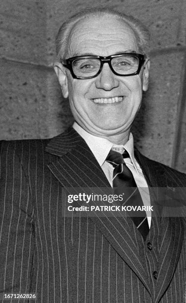 Photo prise le 05 décembre 1983 de Jean Gélamur, ancien président de Bayard Presse qui est décédé le 09 juillet 2008 à l'âge de 87 ans, a annoncé le...