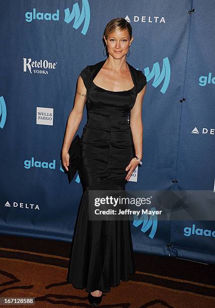 Actress Teri Polo arrives at the 24th Annual GLAAD Media Awards at JW Marriott Los Angeles at L.A. LIVE on April 20, 2013 in Los Angeles, California.