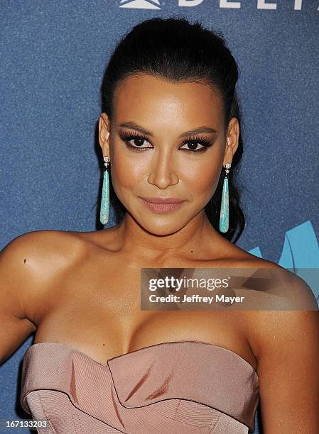Actress Naya Rivera arrives at the 24th Annual GLAAD Media Awards at JW Marriott Los Angeles at L.A. LIVE on April 20, 2013 in Los Angeles,...