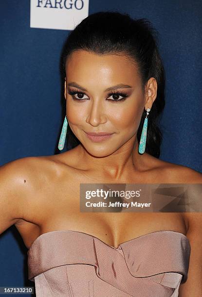 Actress Naya Rivera arrives at the 24th Annual GLAAD Media Awards at JW Marriott Los Angeles at L.A. LIVE on April 20, 2013 in Los Angeles,...