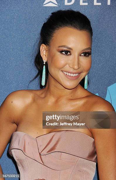 Actress Naya Rivera arrives at the 24th Annual GLAAD Media Awards at JW Marriott Los Angeles at L.A. LIVE on April 20, 2013 in Los Angeles,...