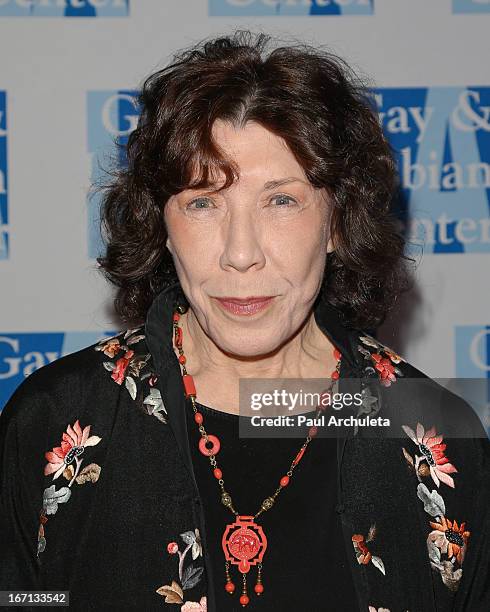 Actress Lily Tomlin attends a "Conversations With Coco" at the Gay & Lesbian Center on April 20, 2013 in Los Angeles, California.