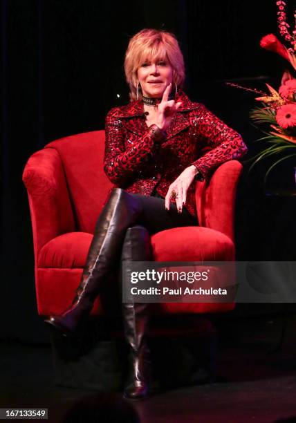 Actress Jane Fonda attends a "Conversations With Coco" at The Gay & Lesbian Center on April 20, 2013 in Los Angeles, California.