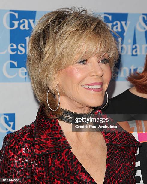 Actress Jane Fonda attends a "Conversations With Coco" at The Gay & Lesbian Center on April 20, 2013 in Los Angeles, California.