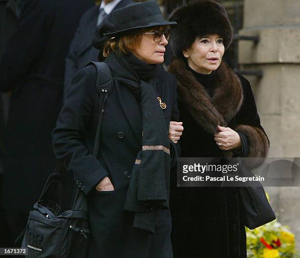 French actress Marie Josee Nat attends the funeral for French actor Daniel Gelin December 4, 2002 in Paris. Gelin, known best to English audiences...