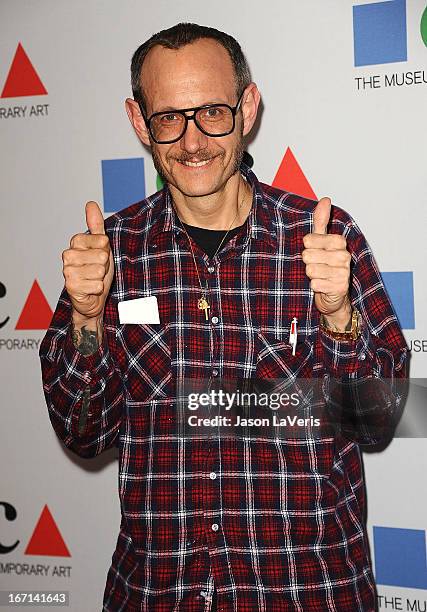 Photographer Terry Richardson attends the 2013 MOCA Gala at MOCA Grand Avenue on April 20, 2013 in Los Angeles, California.