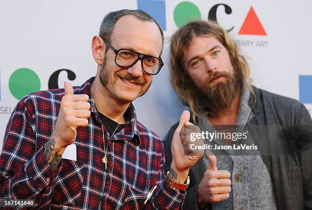 Terry Richardson and guest attend the 2013 MOCA Gala at MOCA Grand Avenue on April 20, 2013 in Los Angeles, California.