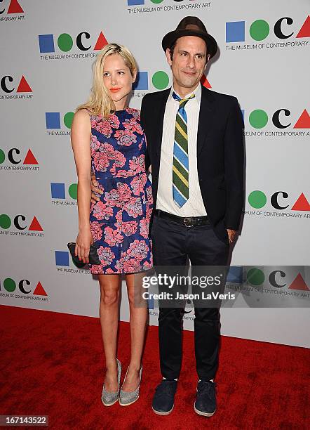 Director Aaron Rose and and wife Lucy Goodwin attend the 2013 MOCA Gala at MOCA Grand Avenue on April 20, 2013 in Los Angeles, California.