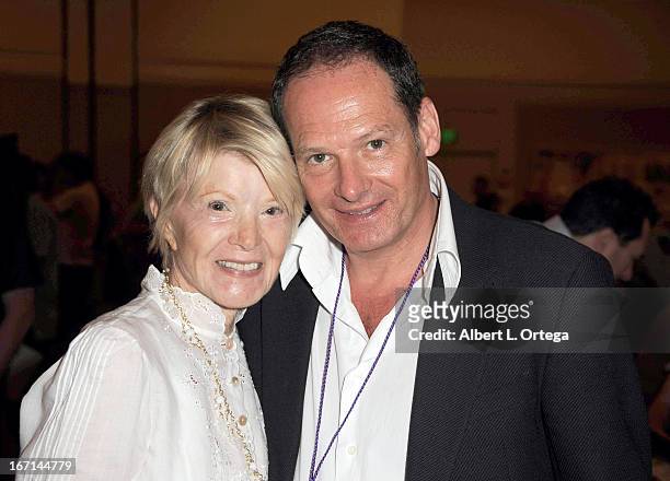 Actress/singer Shani Wallis and actor Mark Lester of "Oliver" attend The Hollywood Show held at Westin LAX Hotel on April 20, 2013 in Los Angeles,...