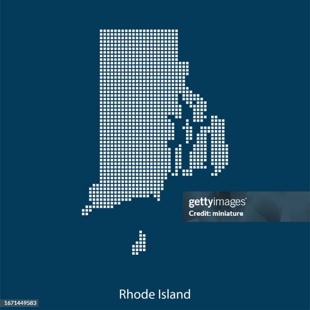 rhode island map - rhode island vector stock illustrations