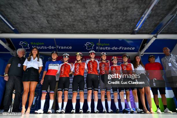 Martina Alzini of Italy, Victoire Berteau of France, Séverine Eraud of France, Valentine Fortin of France, Gabrielle Pilote Fortin of Canada, Josie...