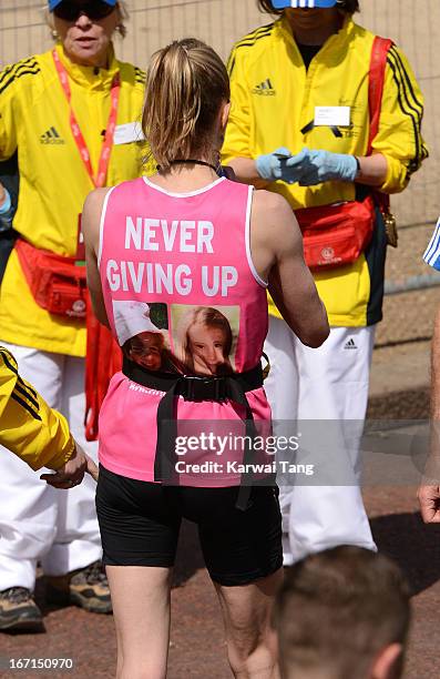 Kate McCann takes part in the Virgin London Marathon on April 21, 2013 in London, England.