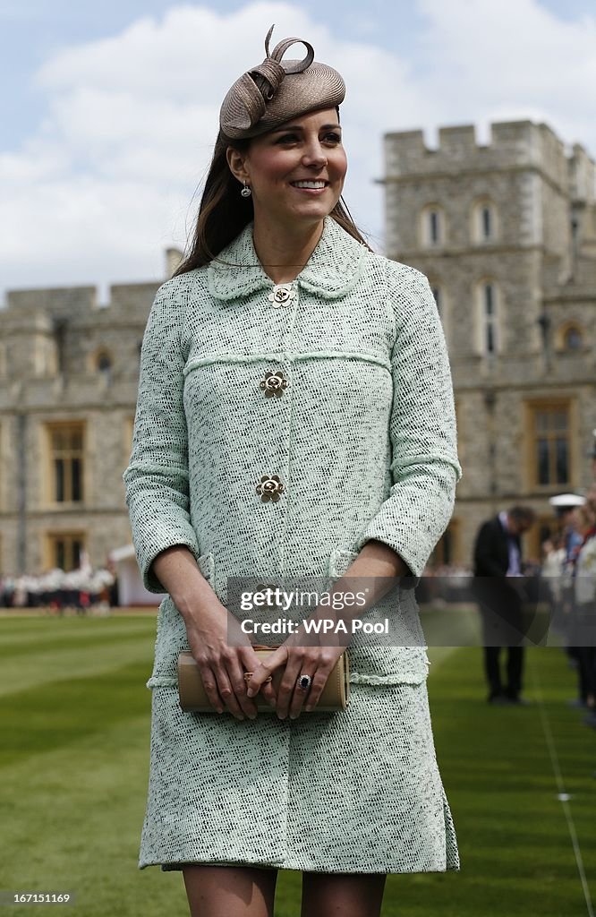 The Duchess Of Cambridge Attends The National Review Of The Queen's Scouts At Windsor Castle