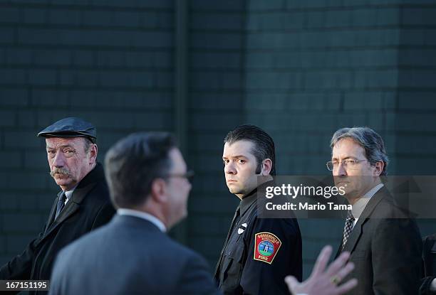 People wait on line to attend the wake for 29-year-old Krystle Campbell who was one of three people killed in the Boston Marathon bombings on April...