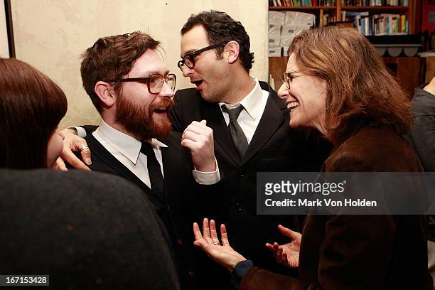 Cinematographer Matthew Sanchez, Josh Fox, and Debra Winger attend the after party for HBO's "Gasland Part II" premiere at Tribeca Film Festival on...