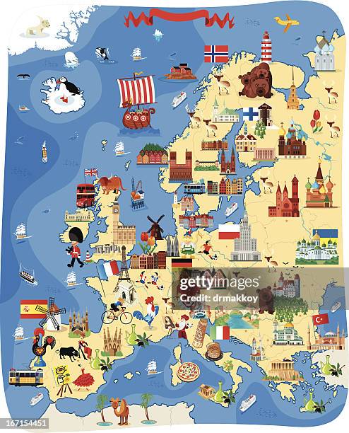 cartoon karte europa - ungarn stock-grafiken, -clipart, -cartoons und -symbole