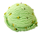 Pistachio ice cream ball