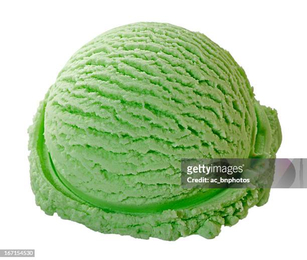 pistazieneis - ice cream scoop stock-fotos und bilder