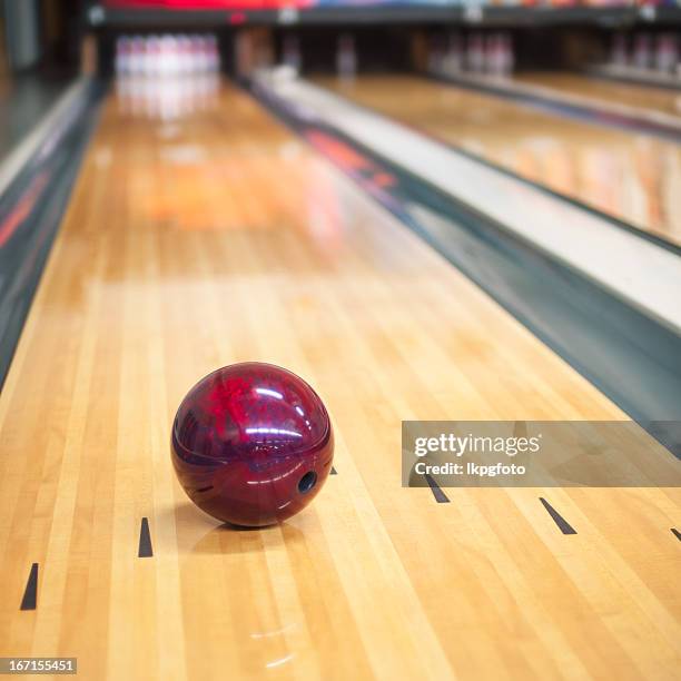 bowling ball - bowling pin stock-fotos und bilder