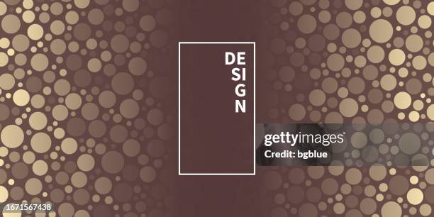 abstract geometric background with brown gradient circles - champagne bubbles pattern stock illustrations