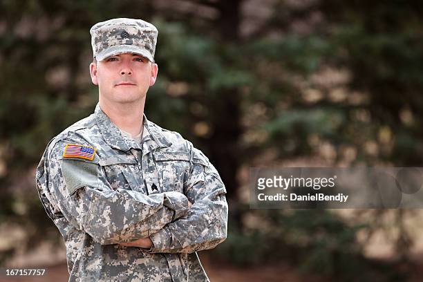 real american soldier in army combat uniform or acu - us military bildbanksfoton och bilder