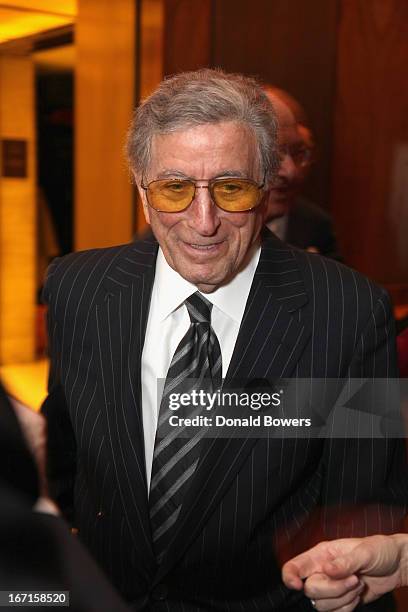 Tony Bennett attends The Through The Kitchen Party Benefit For Cancer Research Institute on April 21, 2013 in New York City.